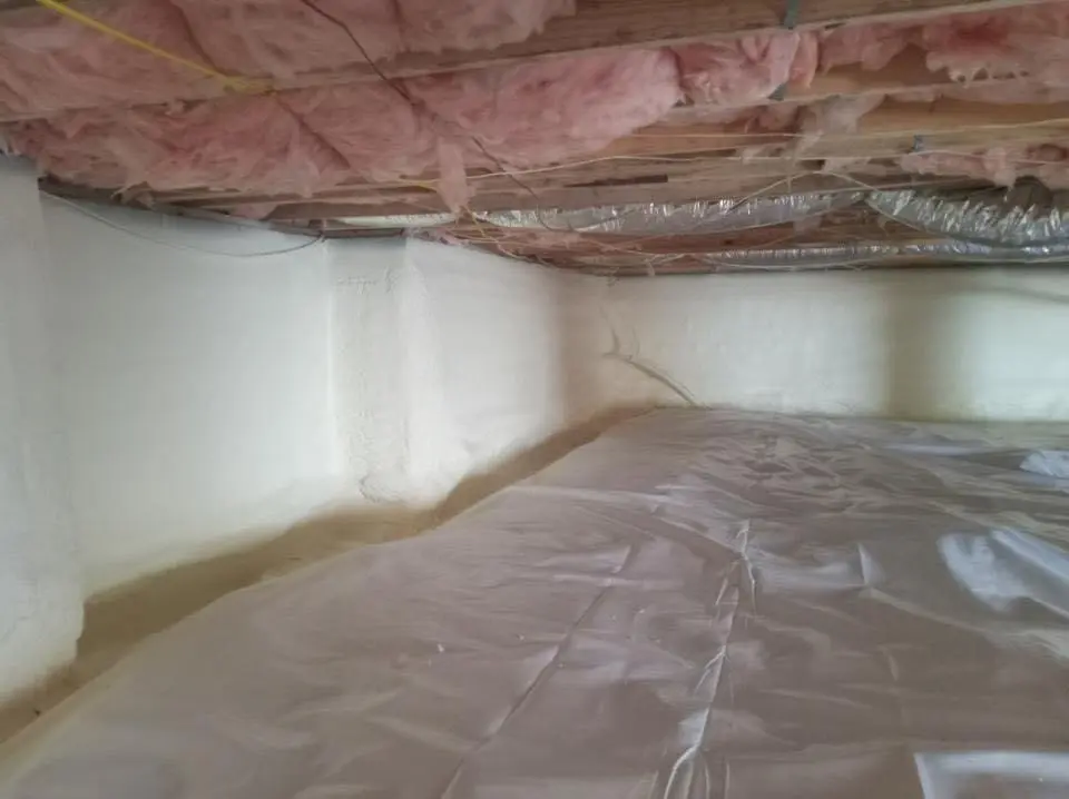Crawl space encapsulation with closed-cell spray foam for Roof Waterproofing in Skippack